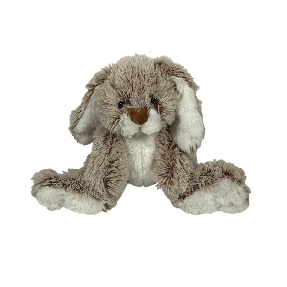 Melissa & Doug Burrow Bunny Plush Stuffed Animal Brown White Floppy 9 Inch Toy